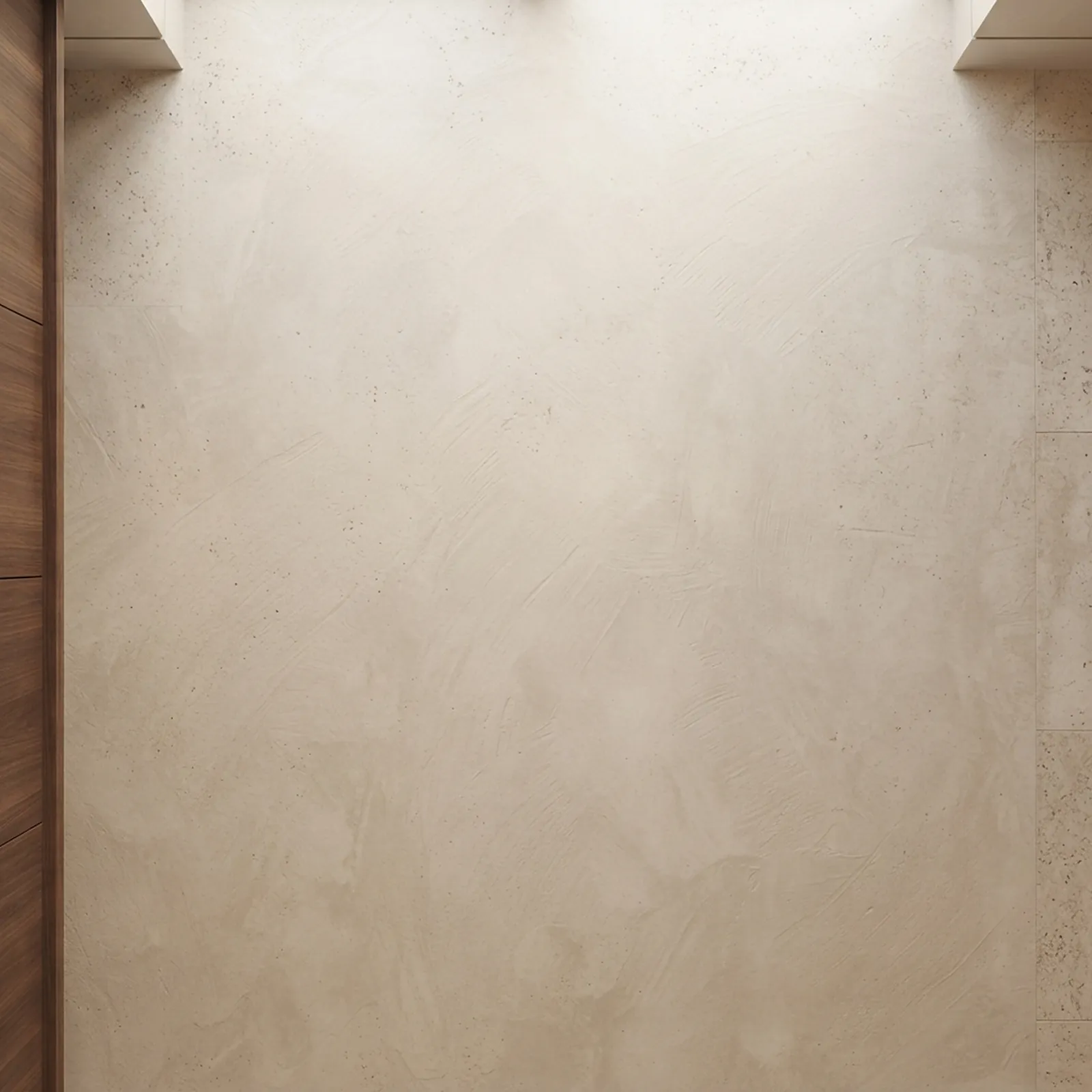 Microcement surface with trowel marks