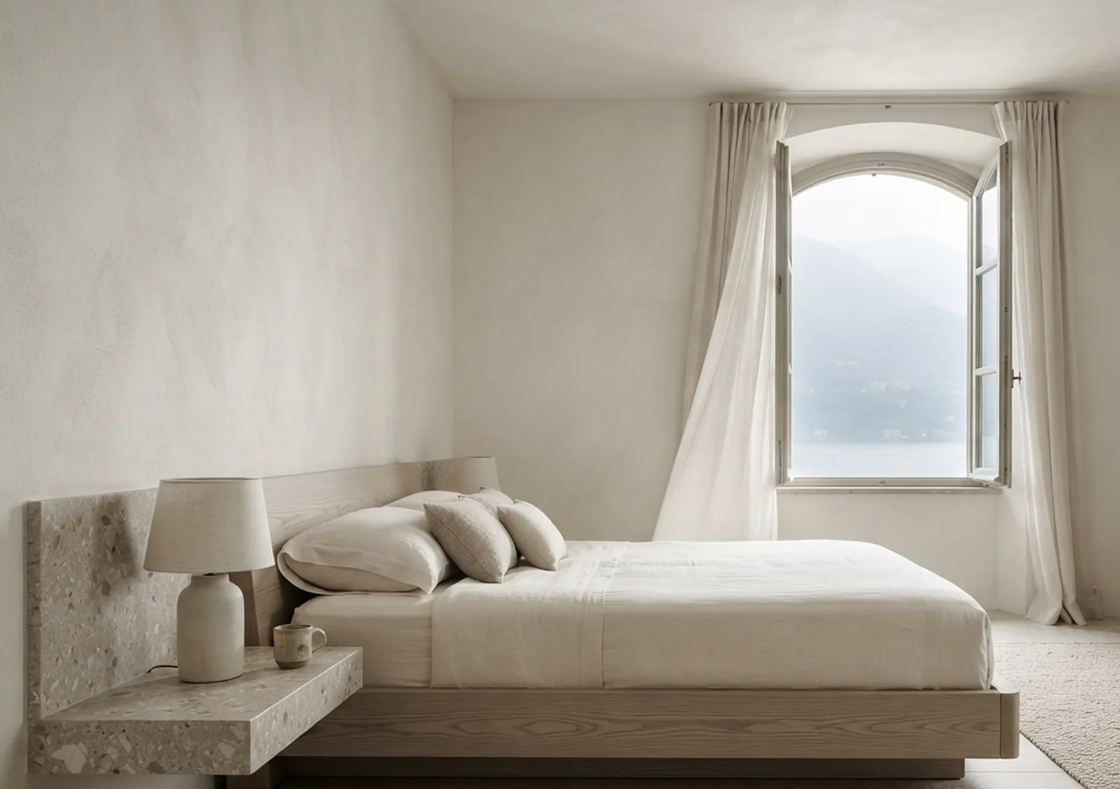 Bedroom with a view of the lake